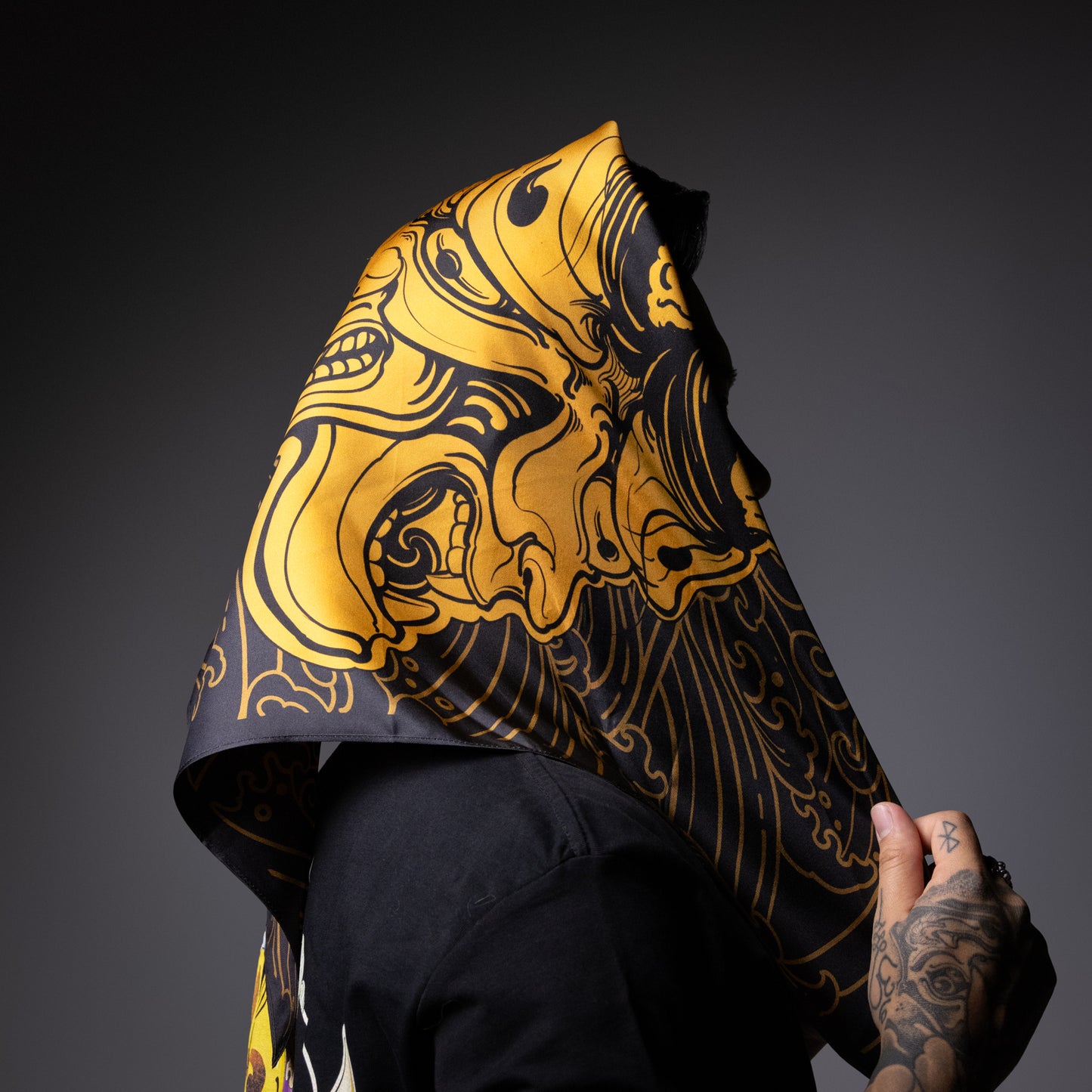 3 Faces Golden Hannya Silk Bandana