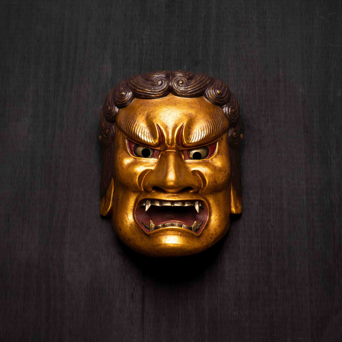 99FoxGod Fudo Myo-o Mask - Gold Deity of Fire & Protection