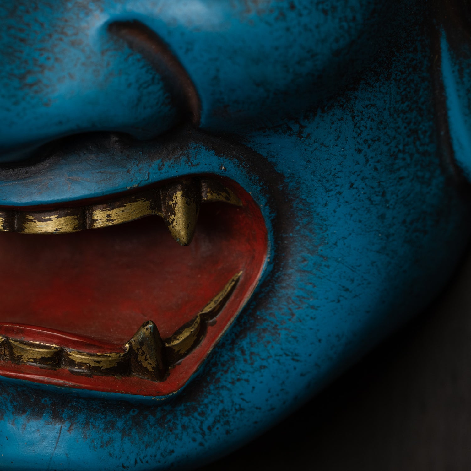 Close Up Blue Fudo Myo-o Mask