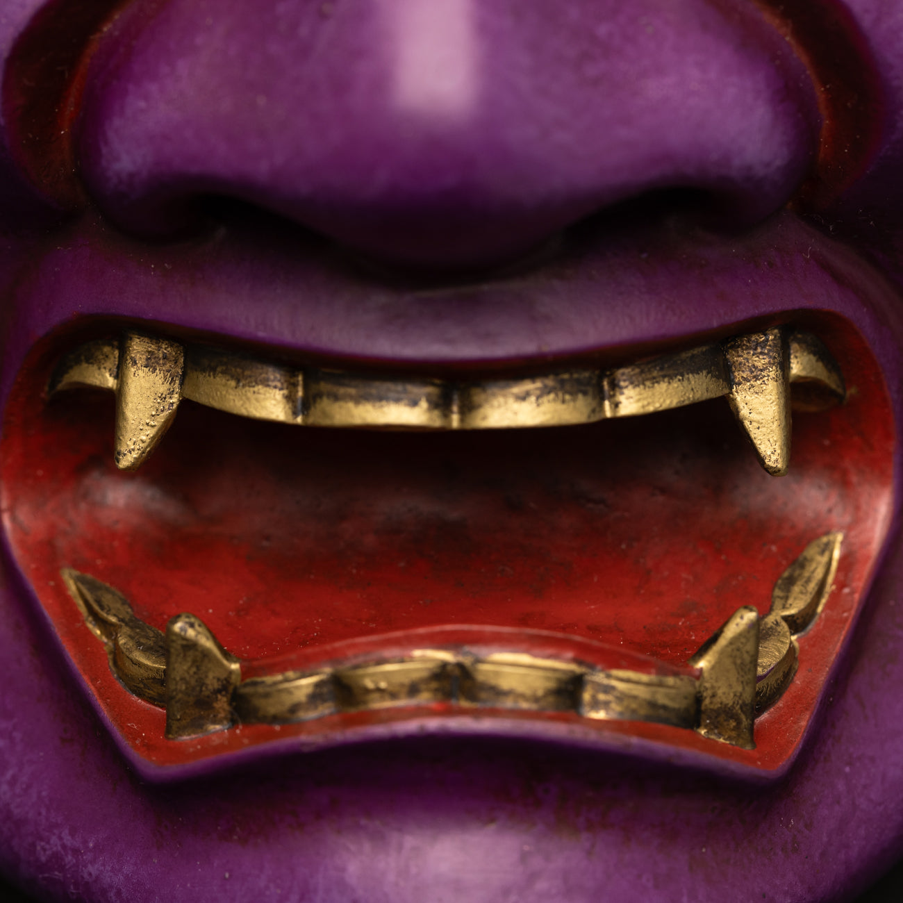 Purple Fudo Myo-o Mask red mouth