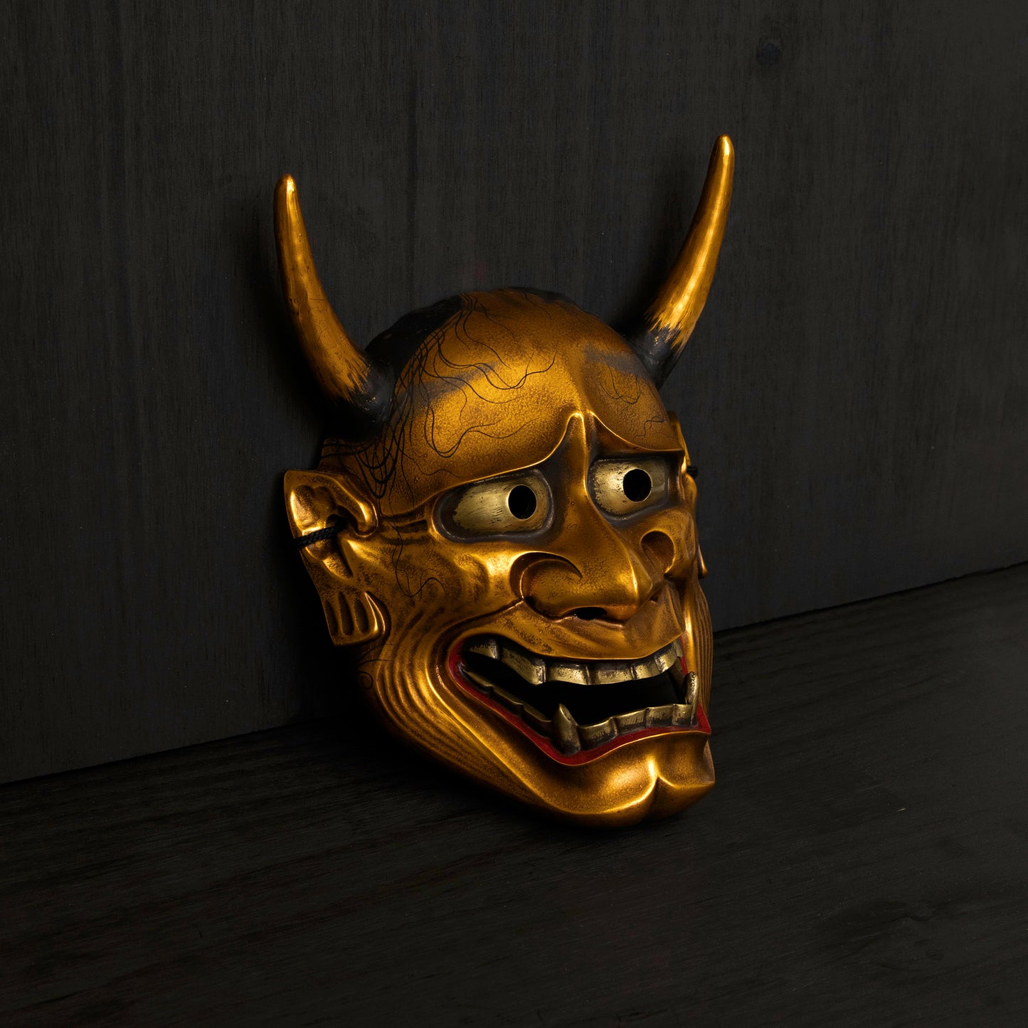 Close Up Gold Hannya Mask