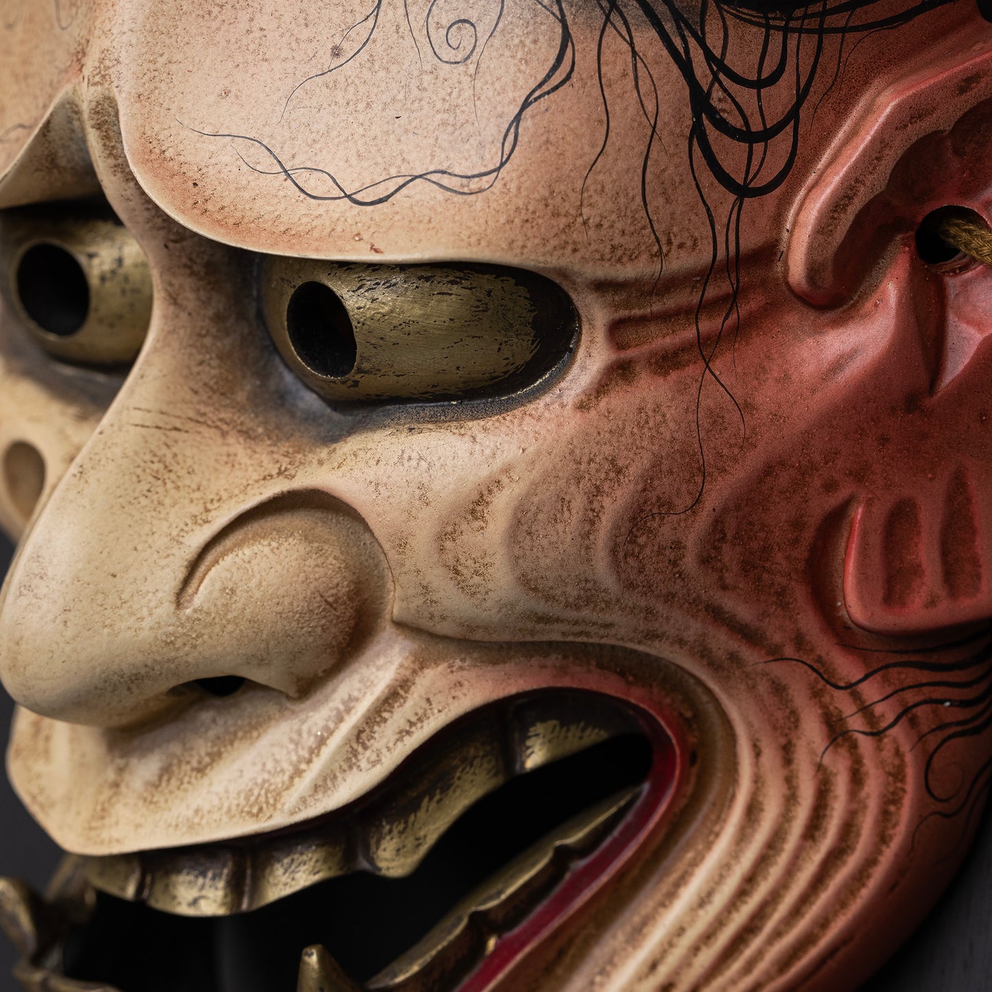 Handcrafted White Traditional Hannya Mask